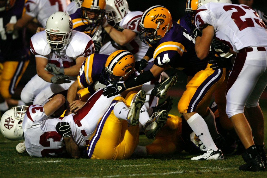 Scrum on a football field